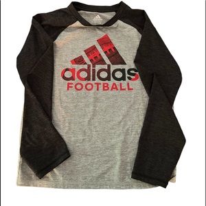 Adidas climalite, long sleeve, football t shirt.